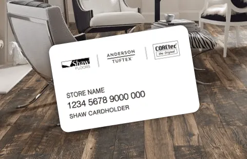 Shaw-Card-Financing Shaw Financing card | Niemann's American Flooring